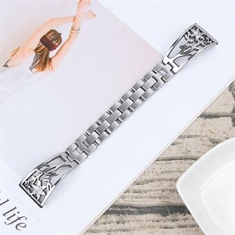 Strass decor roestvrij Steel horlogeband vervanging voor Fitbit Versa / Versa Lite - zilver
