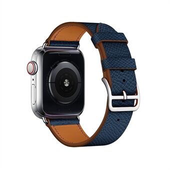 Cross-textuur lederen Smart horlogeband vervanging voor Apple Watch-serie 4/5/6 / SE 44 mm / serie 3/2/1 42 mm