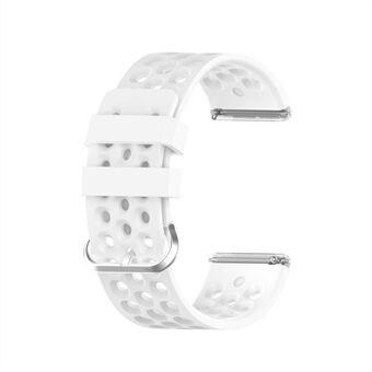 Siliconen Smartwatch Bandje voor Fitbit Versa 2 / Versa / Versa Lite - Wit