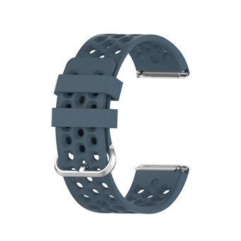 Siliconen Smartwatch Bandje voor Fitbit Versa 2 / Versa / Versa Lite - Licht Donkerblauw