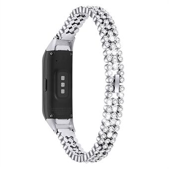 Strass Decor Metalen Horlogeband Vervanging voor Samsung Galaxy Fit SM-R370