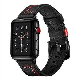 Stitches lederen horlogeband voor Apple Watch 4/5/6 / SE 44 mm - Apple Watch 1/2/3 42 mm - Sorteren
