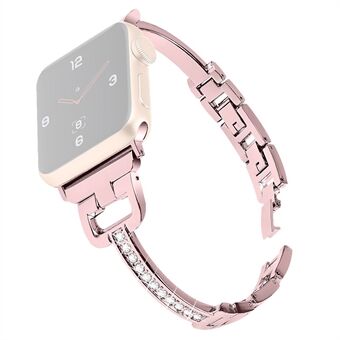 Strass Decor Aluminium Smart Horloge Band voor Apple Watch Series 6/SE/5/4 40mm/Serie 3/2/1 38mm