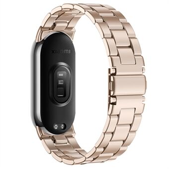 Voor Xiaomi Smart Band 8 Stijlvolle 3 kralen Smart Watch metalen band vervangende polsband