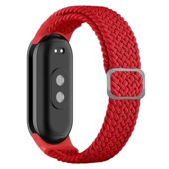 Voor Xiaomi Smart Band 8 rekbare nylon horlogeband verstelbare gevlochten sportband