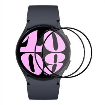 ENKAY HAT Prince 2 stuks voor Samsung Galaxy Watch6 40 mm horlogeschermbeschermer 0,2 mm zijdedruk Hoge aluminium-siliciumglasfilm