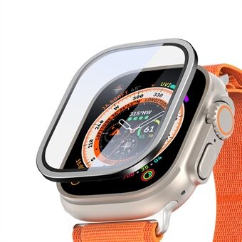 DUX DUCIS horlogeschermbeschermer voor Apple Watch Ultra 49 mm, Edge van aluminiumlegering + hoge aluminium-siliciumglasfilm