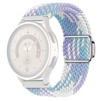 Gevlochten nylon horlogebanden voor Samsung Galaxy Watch6 / Watch6 Classic / Watch 5 / Watch 5 Pro / Watch4 / Watch4 Classic , magnetische gesp 20 mm polsband
