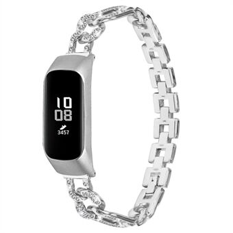 Horlogeband voor Samsung Galaxy Fit-e SM-R375, bling strass decor horlogeband legering armbandriem