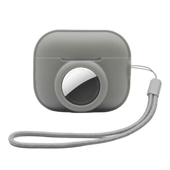 Siliconen hoesje voor Apple AirPods Pro 2 en Apple AirTag, 2-in-1 anti-drop oortelefoonzoeker beschermhoes met riem