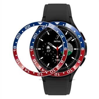 Voor Samsung Galaxy Watch4 Classic 42mm Watch Bezel Dual-color metalen Watch Bezel Insert Ring Adhesive Frame (Type B)