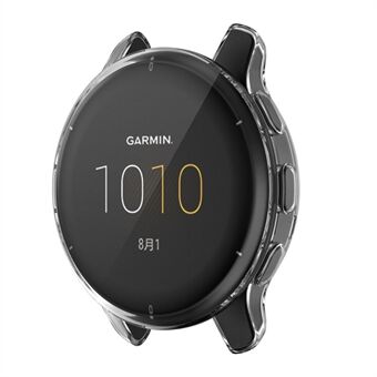 Voor Garmin Venu2 Plus Full Cover 43 mm TPU Smart Watch Frame Anti-kras beschermhoes - transparant