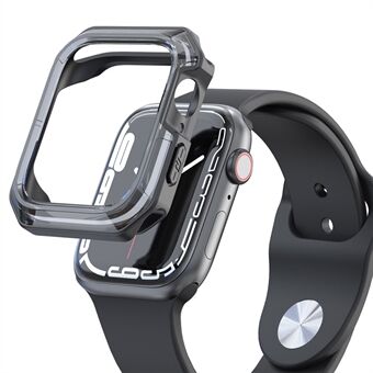 Voor Apple Watch SE/Serie 4/5/6 40mm Fall Safe Anti-kras Transparante Dual Color Soft TPU Smart Watch Case:
