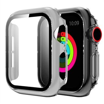 Voor Apple Horloge Serie 1/2/3 38mm Anti-Drop PC Case met Gehard Glas Screen Protector Anti-kras Transparante Smart Horloge Cover