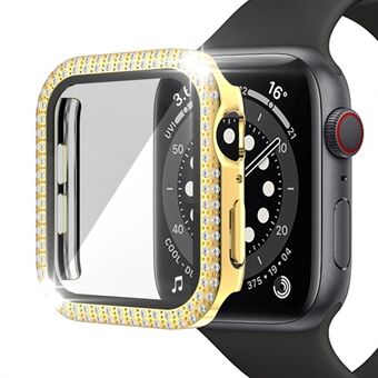 Voor Apple Watch SE / Series 4/5/6 40 mm Strass + PC + Gehard glas Anti-drop case protector