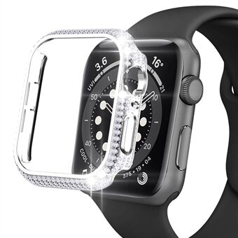 Voor Apple Watch SE / Series 6/5/4 44 mm Stijlvol ontwerp met strassteentjes Uitgeholde harde pc-cover