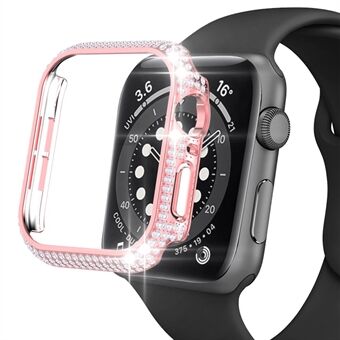 Voor Apple Watch SE/Serie 6/5/4 40 mm Anti-val Anti-kras Strass Ontwerp Case Uitgeholde harde pc-cover