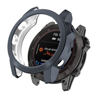 Voor Garmin Fenix 7/7 Solar/7 Sapphire Solar Hollow Out Horloge Case Horloge TPU Cover Protector met Galvaniseren