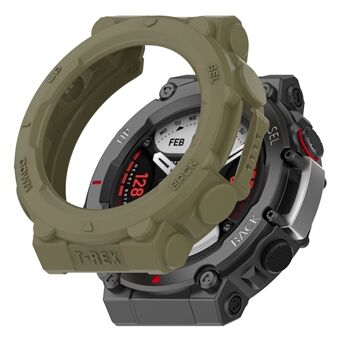 Voor Huami Amazfit T-Rex 2 Zachte Flexibele Robuuste TPU Verhoogde Frame Bezel Half Beschermende Horloge Cover: