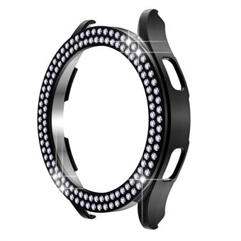 Voor Samsung Galaxy Watch 5 40 mm dubbele rij strass decor pc horloge beschermhoes halve hoes