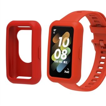 Voor Huawei Band 7 Siliconen Horloge Case Anti Scratch Horloge Frame Beschermhoes: