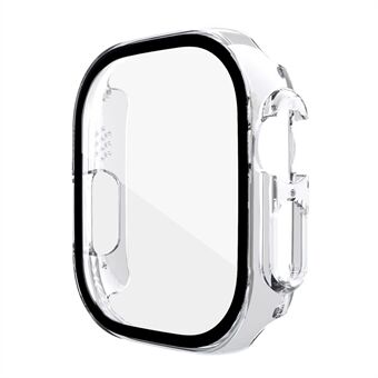 Voor Apple Watch Ultra 49 mm harde pc-hoes met schermbeschermer van gehard glas Algehele Scratch beschermhoes