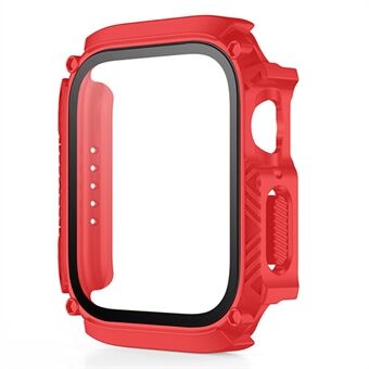 Voor Apple Horloge Serie 7/8 41mm Hard PC Case met Gehard Glas Screen Protector Anti- Scratch Waterdicht Smart Horloge Case