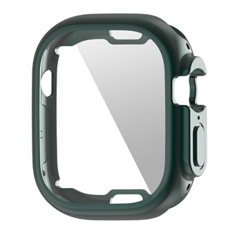 Voor Apple Watch Ultra 49mm Zachte Transparante TPU Rondom Beschermhoes Galvaniseren Metalen Kleur Frame Cover: