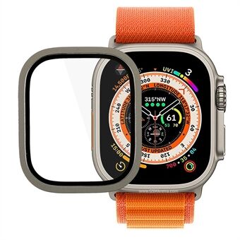 Voor Apple Watch Ultra 49 mm horlogekast van titaniumlegering Geïntegreerde volledig gelijmde schermbeschermer van gehard glas Smart horlogekast met schermfilm