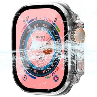 ENKAY HOED- Prince Voor Apple Watch Ultra 49mm Waterdichte Case Gehard Glas Screen Protector Hard PC Volledige Bescherming horloge Cover