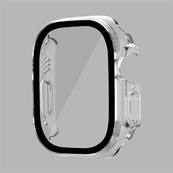 Voor Apple Watch Ultra 49 mm harde pc-behuizing met gehard glazen schermbeschermer Waterdichte Smart horlogekast