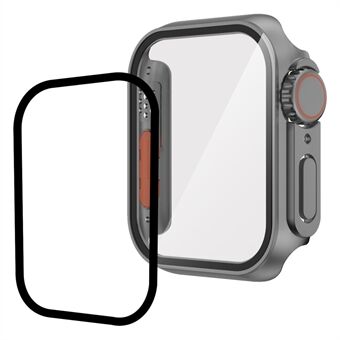 Voor Apple Watch Series 7 / 8 41 mm horlogekast met volledige bescherming, harde pc-hoes met schermbeschermer van gehard glas