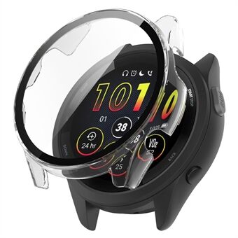 Voor Garmin Forerunner 265 Smart Watch PC-horlogekast met gehard glazen schermbeschermer