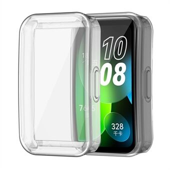 ENKAY HAT Prince voor Huawei Band 8 TPU Horloge Case Volledige bescherming Clear Cover met Screen Protector
