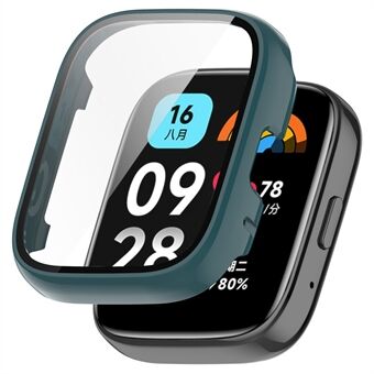 Voor Xiaomi Redmi Watch 3 Lite Algehele pc-behuizing met gehard glasfilm Ultradunne horlogebeschermer