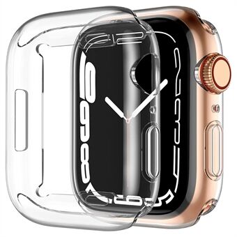 Anti-val horlogekast voor Apple Watch Ultra 49 mm, transparante zachte TPU HD-schermbeschermer met hoge gevoeligheid voor horloges