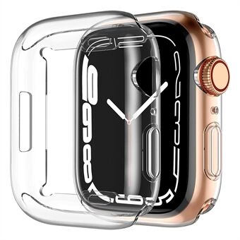 Voor Apple Watch SE (2022) 40mm Horloge Case Transparant TPU Hollow Cover Anti Scratch Smart Horloge Beschermhoes: