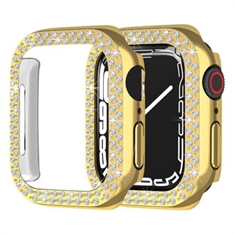 Voor Apple Watch SE (2022) 44mm/SE 44mm/Serie 6/5/4 44mm Strass Decor Hard PC Smart Watch Case Anti- Scratch Beschermend Frame
