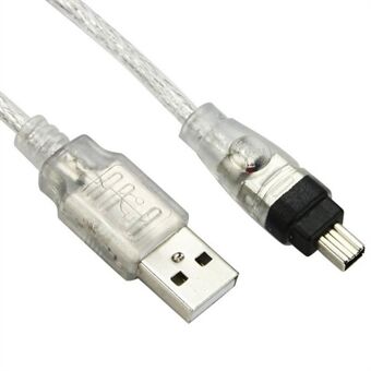 USB Mannelijk naar Firewire IEEE 1394 4-pins - mannelijke iLink-adapterdraadkabel voor Sony DCR-TRV75E DV (FW-037)