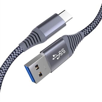 USB 3.0 naar USB-C Snel opladend nylon gevlochten oplaadkabel, 1,2 m