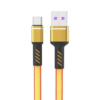 1 m 5A snelladende Type-C-kabel met hoge stroomsterkte Nylon gevlochten datakabel