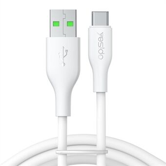 YESIDO CA72 USB naar Type-C 5A Quick Charge TPE-kabel Datakabel 1,2 m