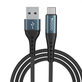 YESIDO CA63 2.4A Snel opladen USB naar Type-C High Speed Data Sync-kabel 2m
