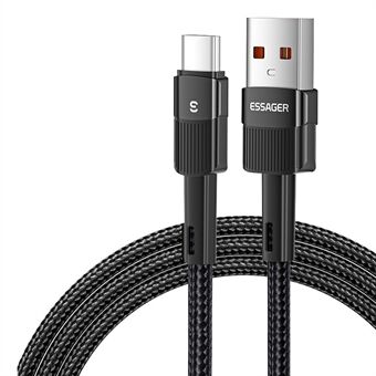 ESSAGER 3M USB naar Type C kabel Snel opladende 480 Mbps transmissiekabel - zwart