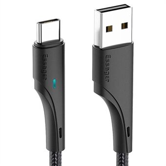 ESSAGER 1 m nylon gevlochten USB naar Type C kabel 3A Snel opladen 480 Mbps transmissiekabel
