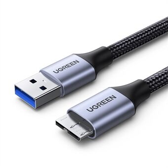 UGREEN 80792 0,5 m USB 3.0 naar micro-USB-oplaadkabel Oplaadsnoer Nylon gevlochten externe harde schijf datakabel