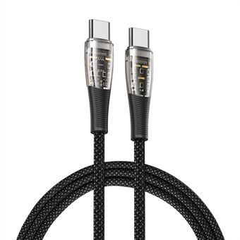 DUZZONA A6 1m USB C naar USB C kabel PD 65W snel opladen PVC nylon gevlochten datakabel