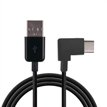 UC-011-BK-3.0M 90 graden haakse USB 3.1 Type-C USB-kabel voor tablet en mobiele telefoon (3M)