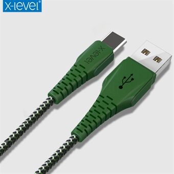 X-LEVEL Off-road SR Anti-break 1,2 m 2.1A USB Type-C data-oplaadkabel