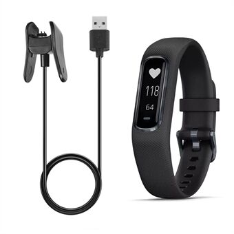 Voor Garmin Vivosmart 4 1m Vervangende USB Data Sync Oplaadkabel Koord met Oplaadclip Houder